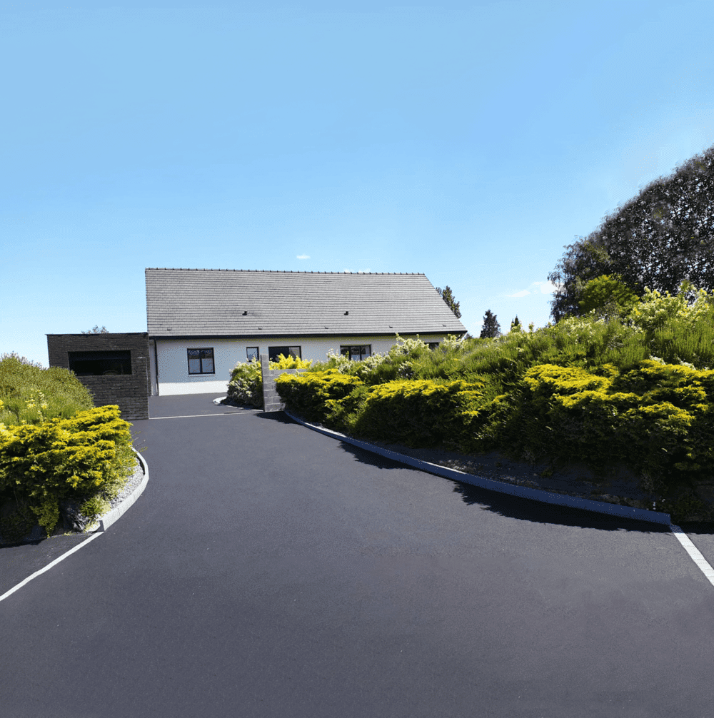 allée de garage en enrobé drainant