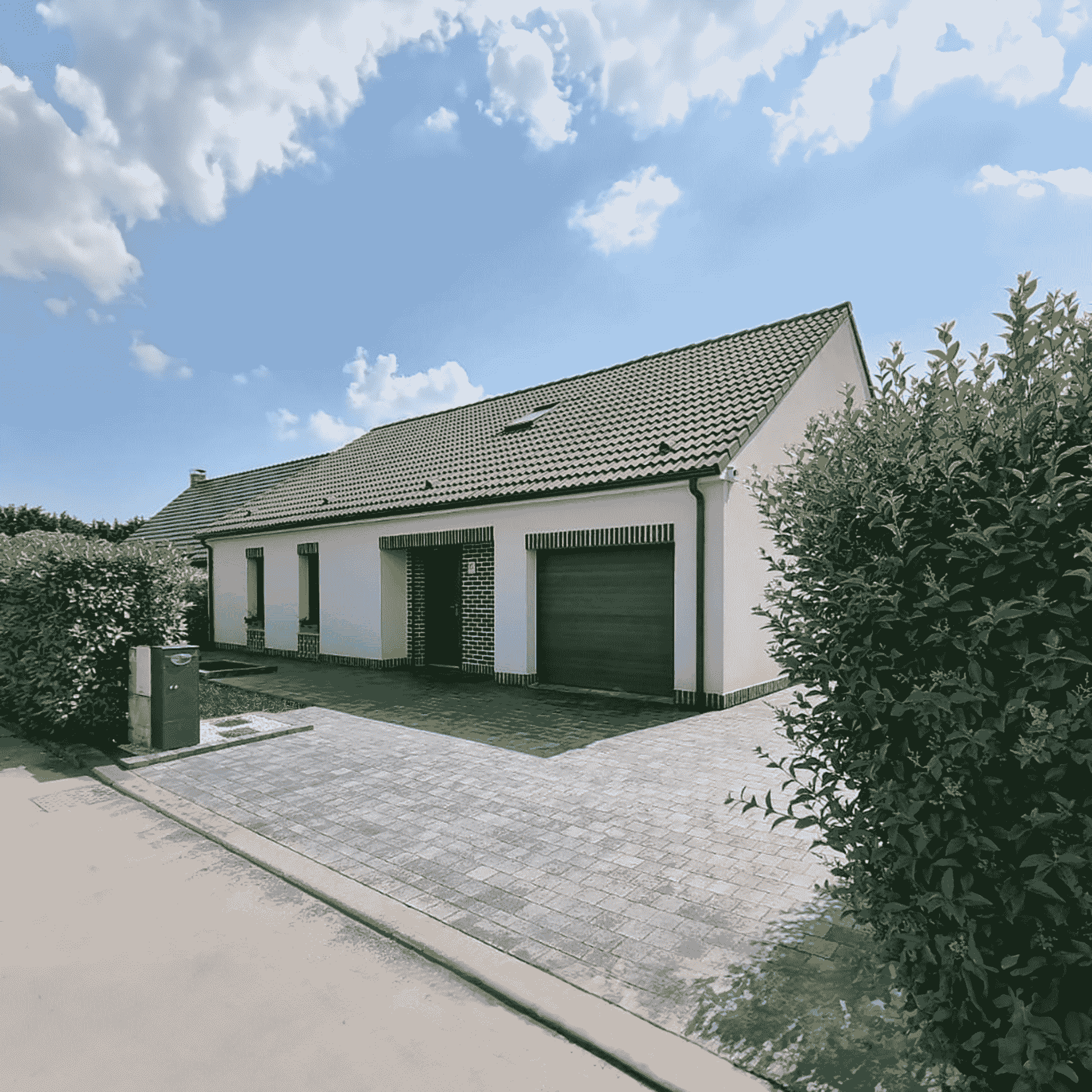 Allée de garage en pavés