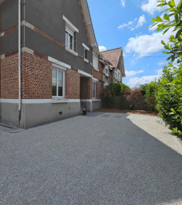 Entrée de garage en alvéolia