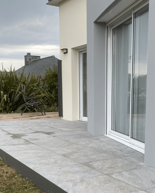 Terrasse en dalles