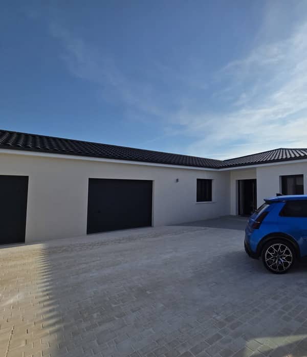 entrée de garage en pavés